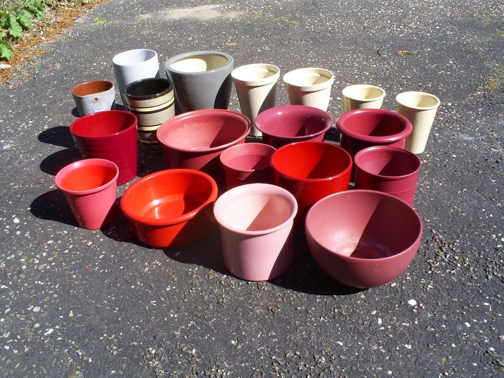 Bloempotten 19 stuks, Gebruikt, Rond, Binnen, Ophalen of Verzenden