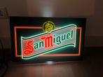 San Miguel Lichtbak Reclamebord - Vintage Bier Reclame, Verzamelen, Ophalen of Verzenden, Gebruikt