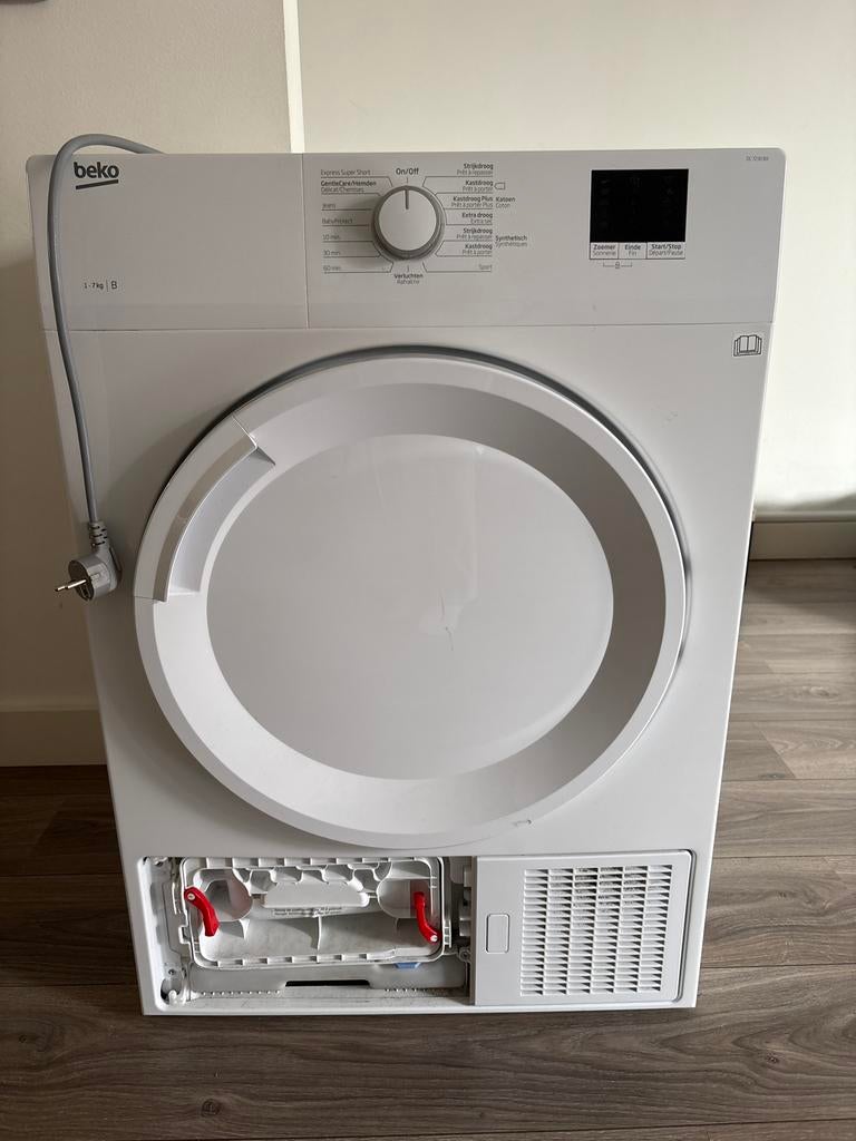 Beko droger 7 kg, Witgoed en Apparatuur, Wasdrogers, Ophalen, 6 tot 8 kg, Gebruikt, Voorlader