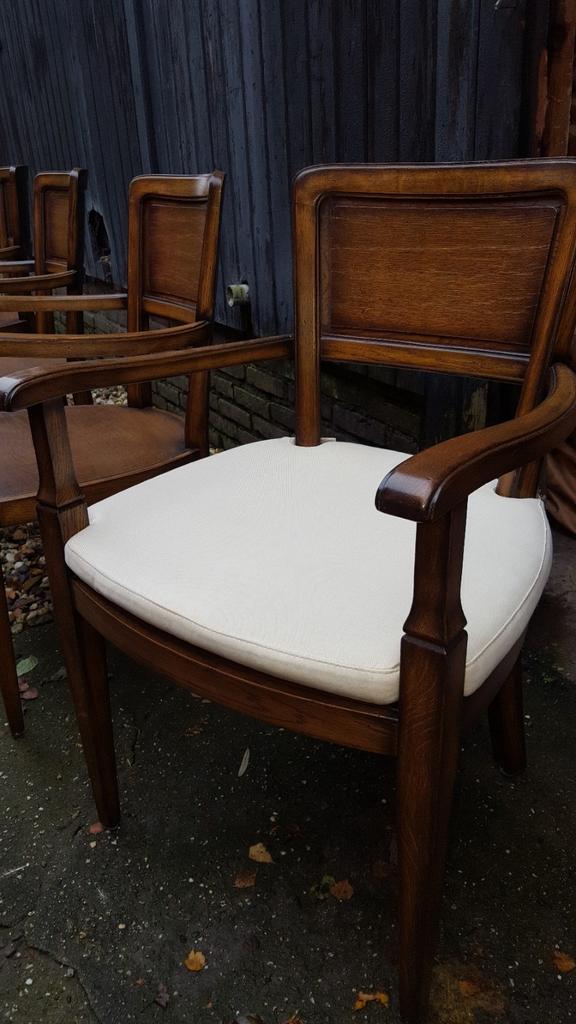 6 eiken eetkamers stoelen, Huis en Inrichting, Stoelen, Ophalen, Bruin