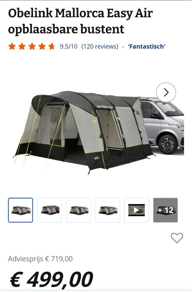 Bustent, Caravans en Kamperen, Tenten, Ophalen, Zo goed als nieuw, Tot en met 2