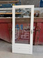 Nette hardhouten achterdeur, Doe-het-zelf en Verbouw, 75 tot 150 cm, Gebruikt, Deurkozijn, Ophalen of Verzenden