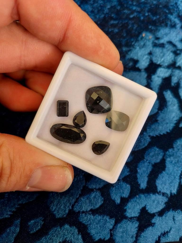Lot van facet geslepen onyx, Ophalen of Verzenden