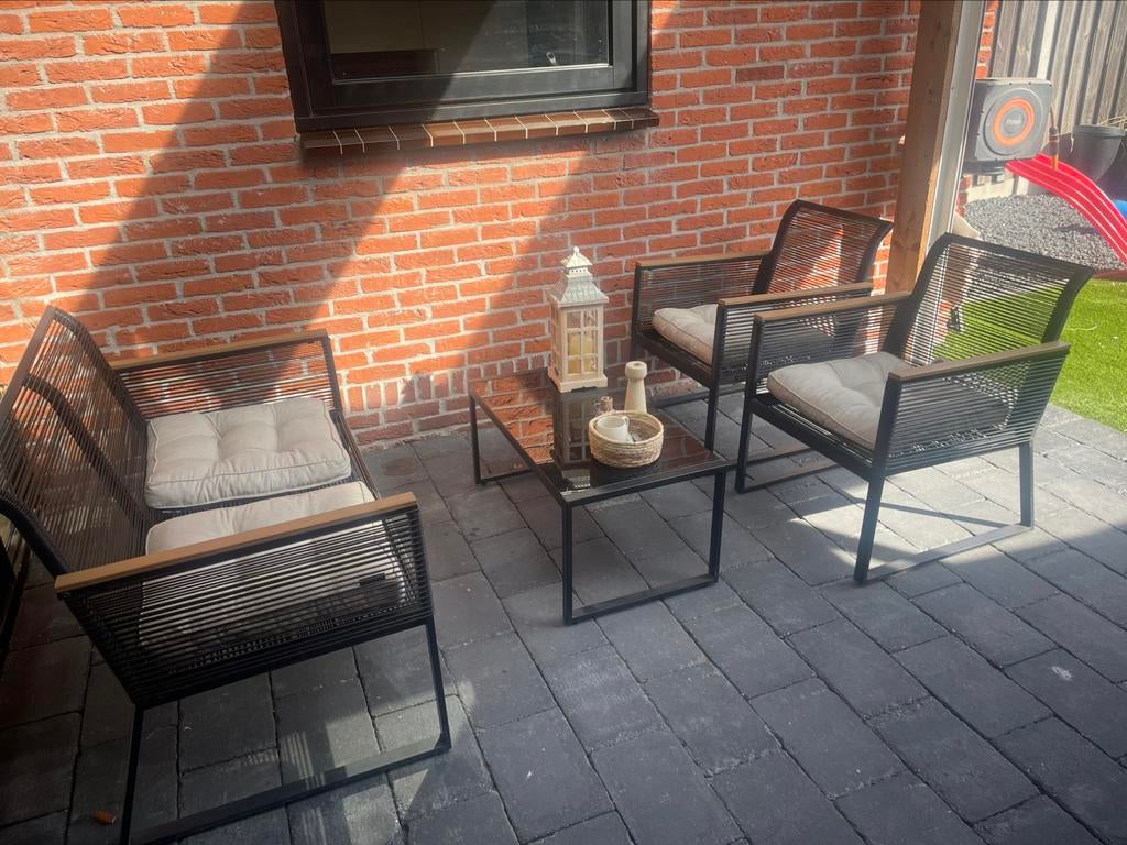Tuinsetje, Tuin en Terras, Tuinsets en Loungesets, Ophalen, Gebruikt, 2 zitplaatsen