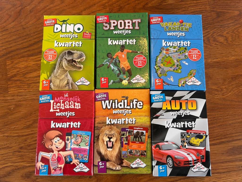 Diverse kwartetten, Verzamelen, Speelkaarten, Jokers en Kwartetten, Gebruikt, Kwartet(ten), Ophalen of Verzenden