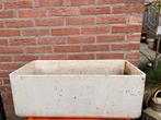 Witte rechthoekige plantenbak, Tuin en Terras, Bloembakken en Plantenbakken, Ophalen, Overige materialen, Gebruikt, Minder dan 30 cm