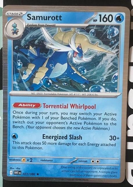 Pokemon - Samurott (WHT 023) - Holo rare.., Ophalen of Verzenden, Nieuw, Losse kaart, Foil