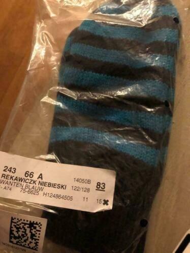 Wanten gestreept maat 122-128 H&M nieuw in verpakking, Kinderen en Baby's, Kinderkleding | Mutsen, Sjaals en Handschoenen, Jongen of Meisje