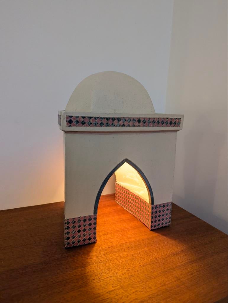Marokkaanse vintage tafellamp Afrikaans Riad lamp, Overige materialen, Gebruikt, Vintage, Ophalen of Verzenden