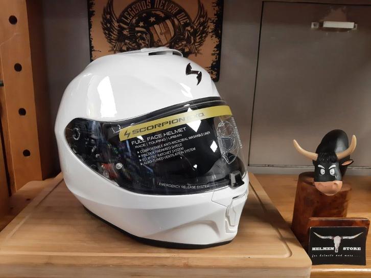 scorpion exo 391 helm wit L motor scooter helm brommer nieuw, Motoren, Kleding | Motorhelmen, Dames, Heren, Integraalhelm, L, Overige merken