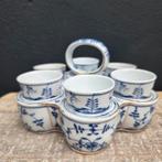 Antiek Porseleinen Zwiebelmuster Eierrek met Dopjes, Ophalen of Verzenden