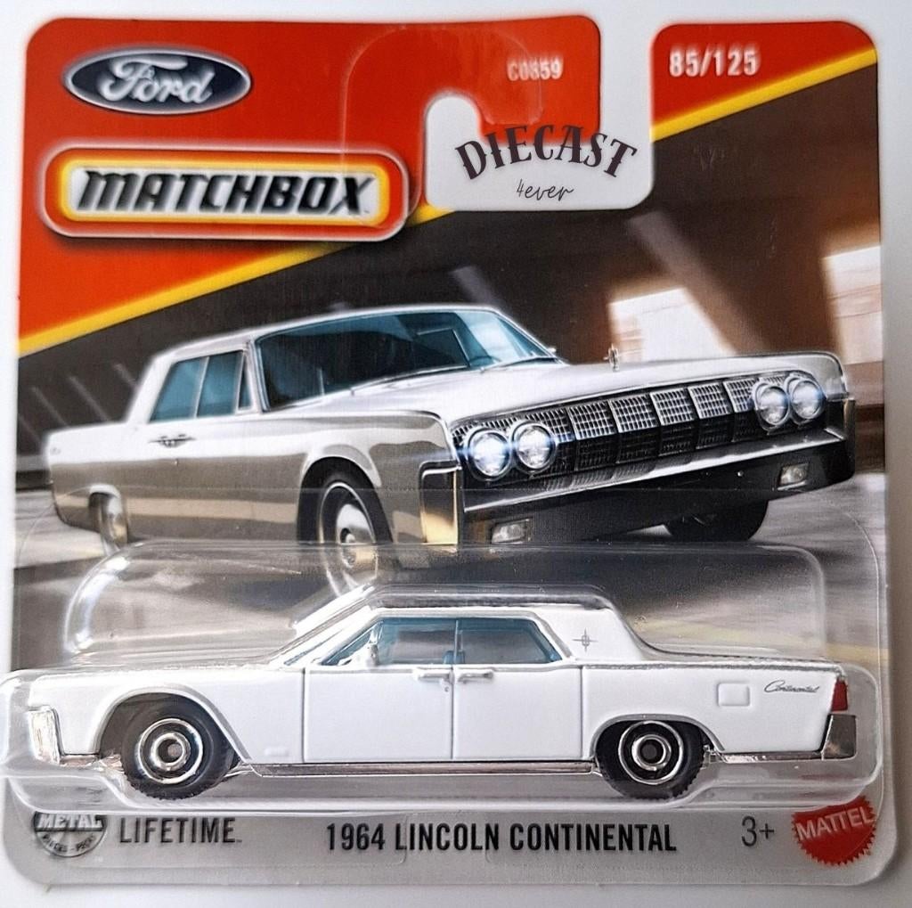 Matchbox 1964 Lincoln Continental, wit, Ophalen, Nieuw, Auto