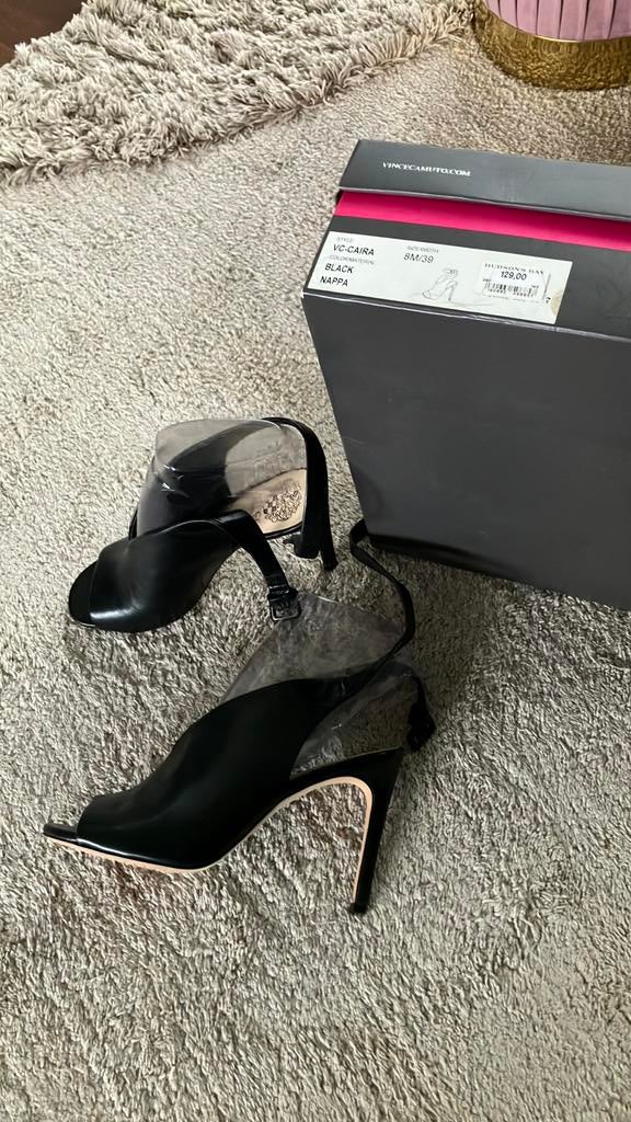 Vince Camuto nappa leer 39, Kleding | Dames, Verzenden, Zo goed als nieuw, Zwart