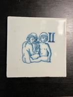 Tegel Tichelaar Makkum - Tweelingen Horoscoop, Antiek en Kunst, Ophalen of Verzenden