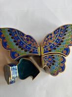 Chinese Cloisonné Vlinderschotel / Doos – Vierdelig, Ophalen of Verzenden