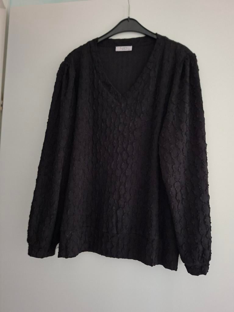 Zwart NED shirt maat XXL, Kleding | Dames, Zwart, Maat 46/48 (XL) of groter, Ophalen of Verzenden, Zo goed als nieuw