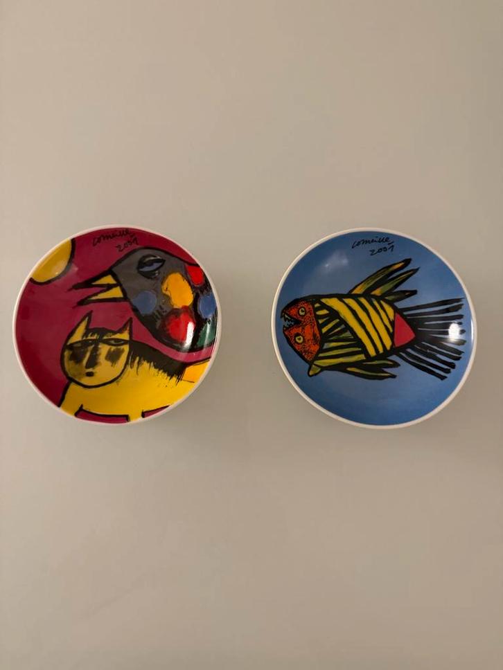 Corneille borden 2007 - Kat, vogel en vis, Antiek en Kunst, Antiek | Wandborden en Tegels, Ophalen of Verzenden
