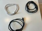 Coax Kabels .3 stuks .Radio .Antenne.TV +2.st.Adapters, Ophalen, Zo goed als nieuw, Minder dan 2 meter, Coaxiale kabel