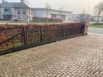 Stalen schuifpoort, Tuin en Terras, Tuinhekken en Hekwerk, Met poort, Gebruikt, IJzer, Spijlenhekwerk
