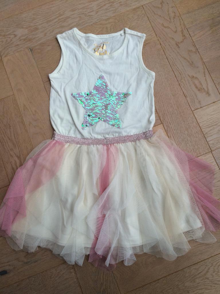 nieuwe jurk met tule strokenrok Lemon Beret 116/122, Kinderen en Baby's, Kinderkleding | Maat 116, Meisje, Lemon Beret, Nieuw