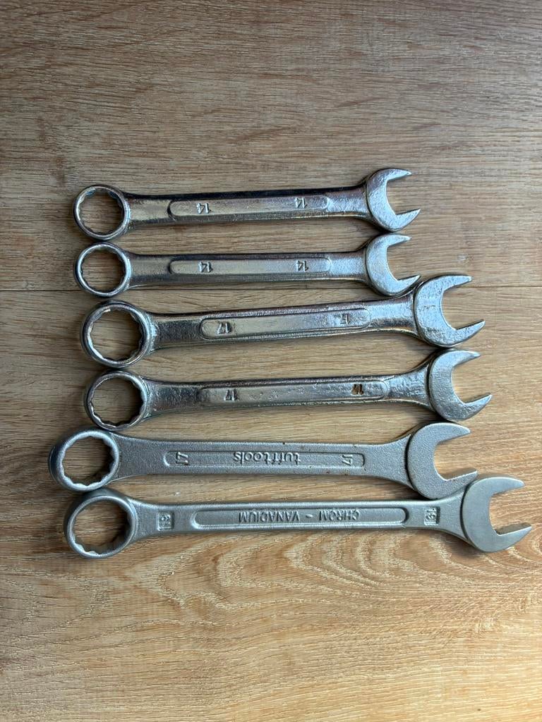 6 stuks ringsleutel steek en ring, Ophalen of Verzenden, Zo goed als nieuw