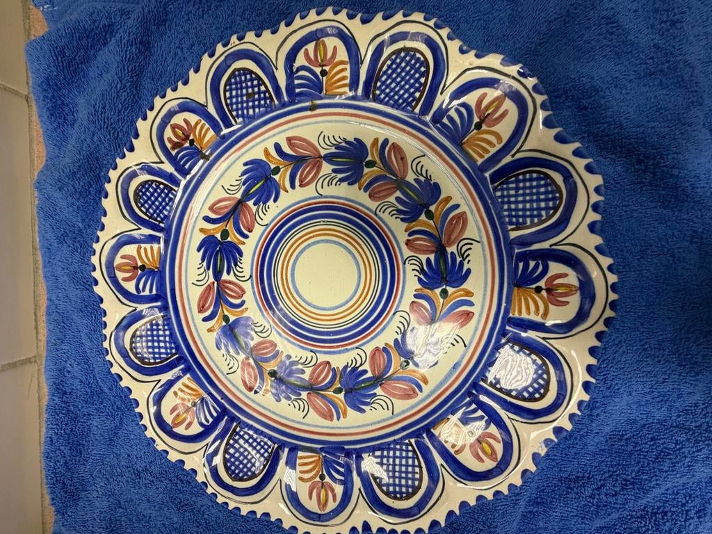 Decoratief Spaans bord - Espejel - Ø 28,5 cm, Ophalen of Verzenden