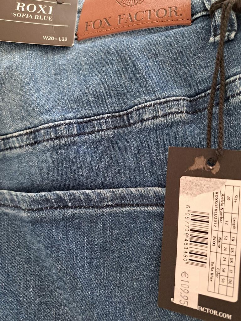 Nw Fox Factor Roxi jeans, W20 maat 50, Kleding | Dames, Ophalen of Verzenden, Nieuw, Blauw