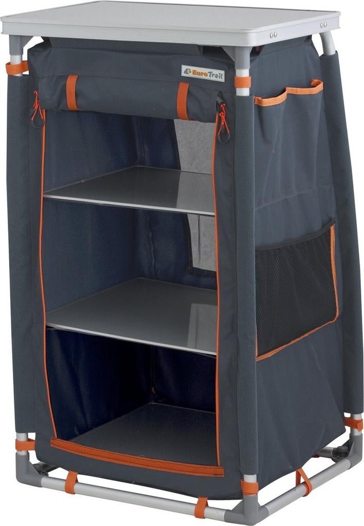 Eurotrail Campingkast Lunas 57 X 56 X 98 Cm Aluminium Navy, Ophalen of Verzenden, Campingkast
