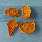 Koekvormpjes / stempels  - 4 stuks - oranje, Ophalen of Verzenden, Zo goed als nieuw, Bakvorm