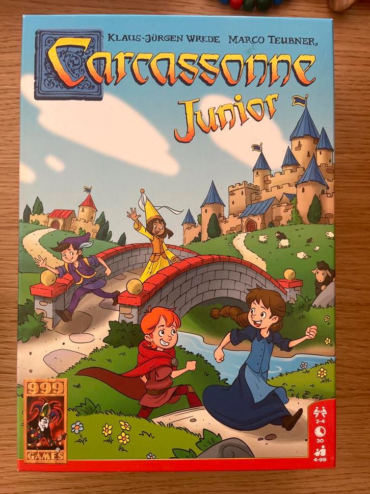 Carcassonne Junior, Hobby en Vrije tijd, Gezelschapsspellen | Bordspellen, Zo goed als nieuw, Drie of vier spelers, Ophalen of Verzenden