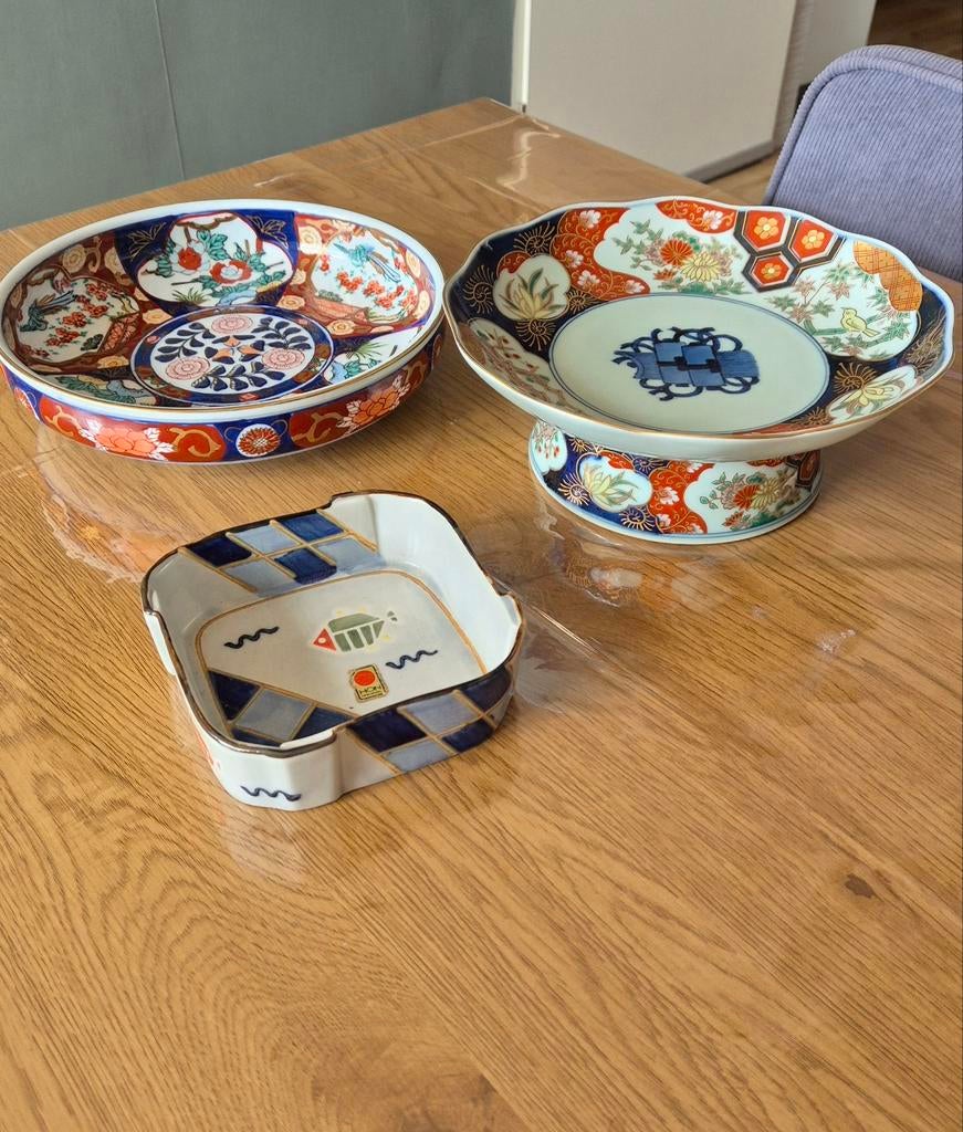 Set van 3 Antieke Imari Schaaltjes, Ophalen of Verzenden