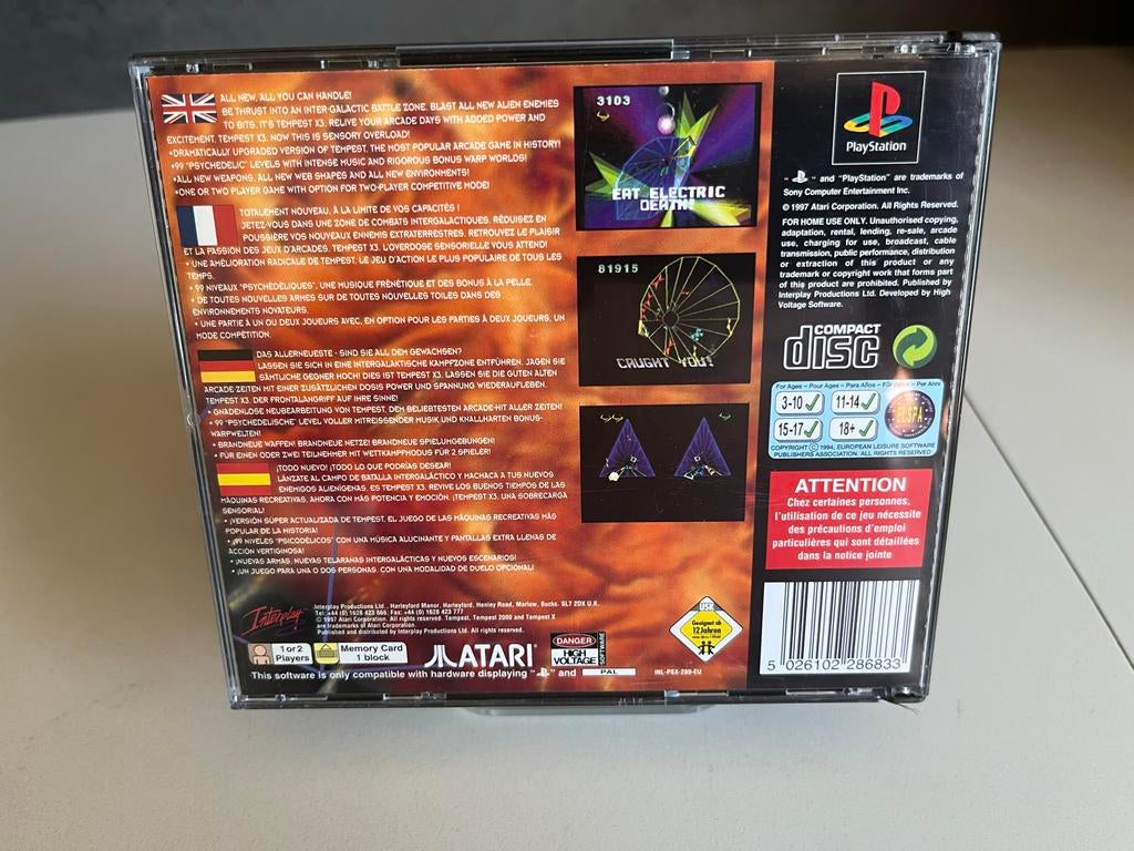 Tempest X3 PlayStation 1 (PS1) PAL - Klassieke Shooter, Gebruikt, Shooter, T, Ophalen of Verzenden
