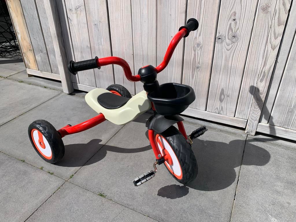 Rode driewieler met mandje, Ophalen of Verzenden, Zo goed als nieuw