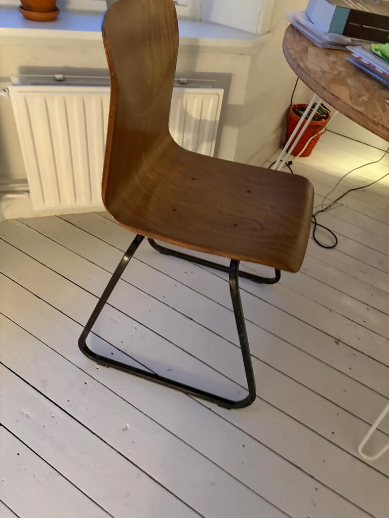 Stoel schoolstoel vintage Pagholz ‘70s, Ophalen