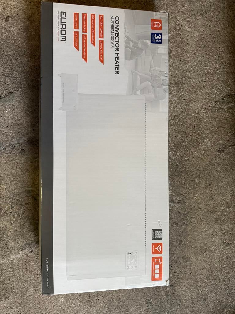 Eurom Alutherm 2000 WiFi Convector Kachel - Nieuw, 30 tot 80 cm, Ophalen of Verzenden, 60 tot 150 cm, 800 watt of meer