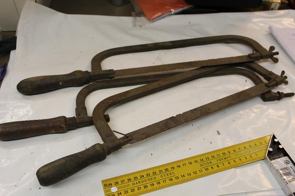 Ijzerzaag - 3 stuks - handgereedschap, Doe-het-zelf en Verbouw, Gereedschap | Handgereedschap, Ophalen, Zo goed als nieuw