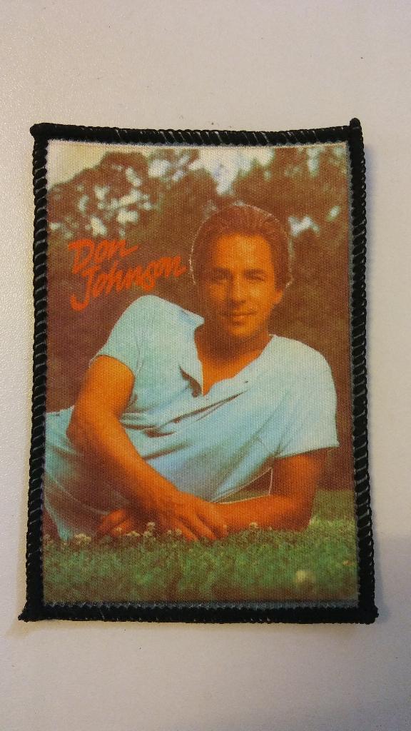 Don Johnson film ster Miami Vice patches patch vintage, Verzamelen, Muziek, Artiesten en Beroemdheden, Nieuw, Kleding, Ophalen of Verzenden