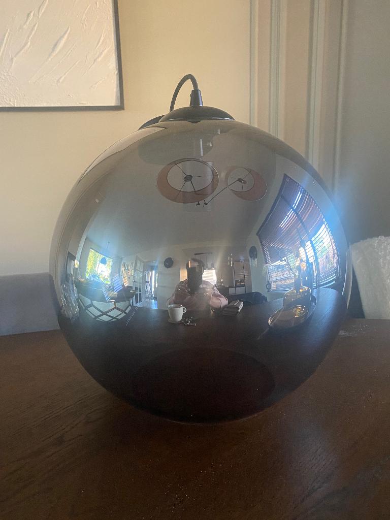 Hanglamp, Huis en Inrichting, Ophalen of Verzenden, Zo goed als nieuw, Glas, Minder dan 50 cm