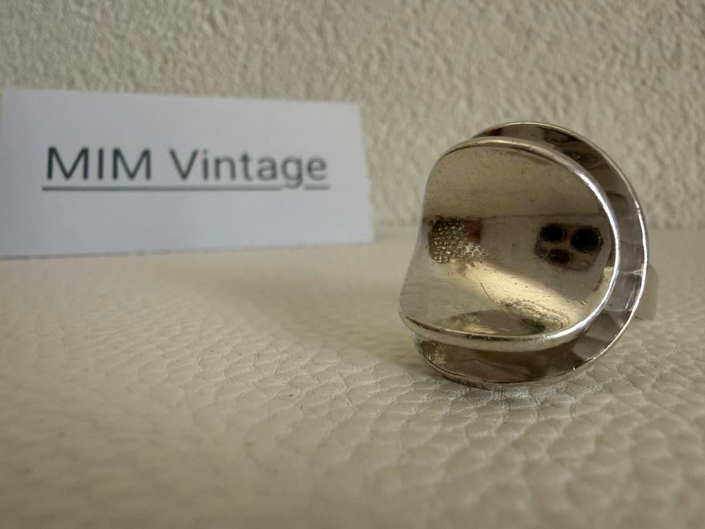 H141/Massief Zilveren ALTON Zweden modernist ring verstelb, Gebruikt, Verzenden, X, Dame