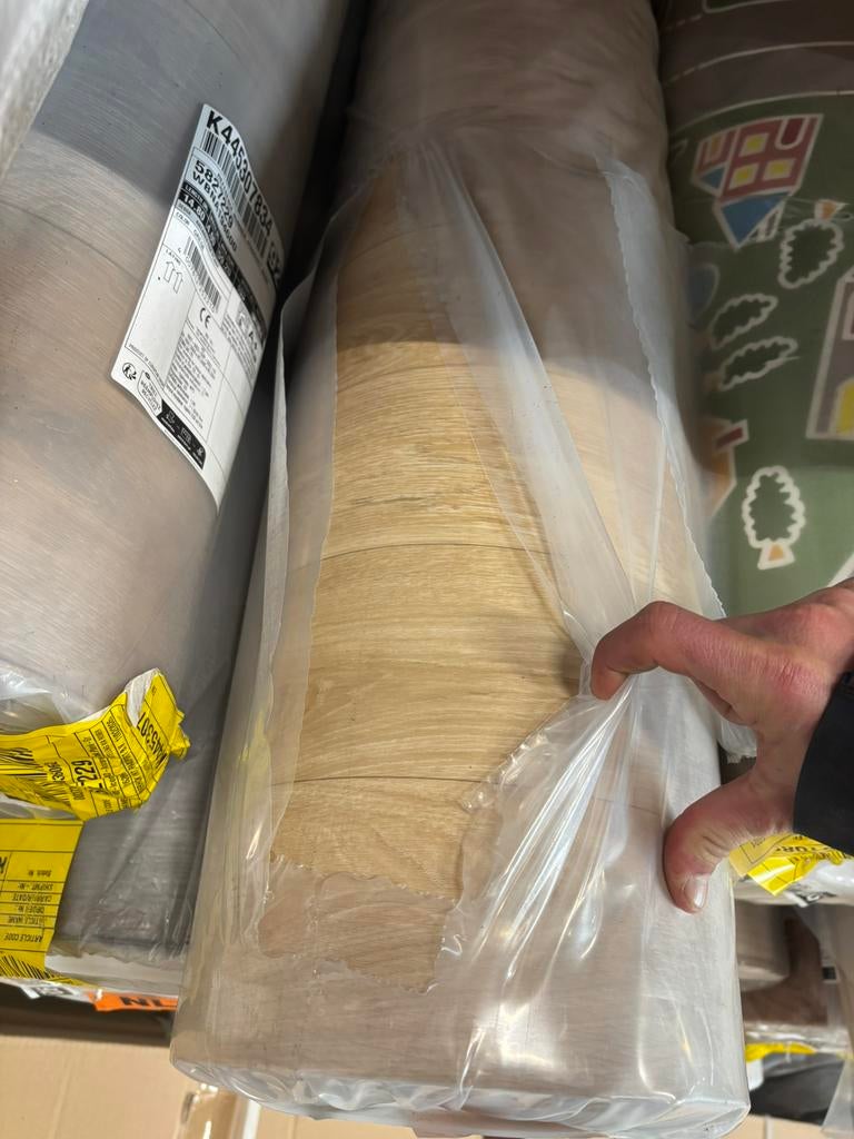 Vinyl rolle 4 meter breed, op maat te snijden. Merk: tarket, Huis en Inrichting, Stoffering | Vloerbedekking, Crème, 75 m² of meer