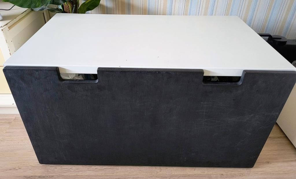 Ikea opbergkist wit met krijtbord voorkant, Ophalen, Gebruikt, 50 tot 100 cm, 50 tot 75 cm