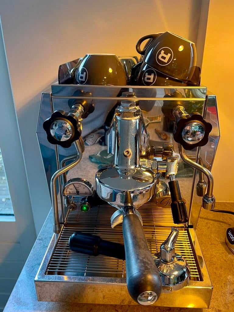 Rocket ECM giotto espressomachine uitstekend onderhouden, Ophalen, Gebruikt, Koffiebonen