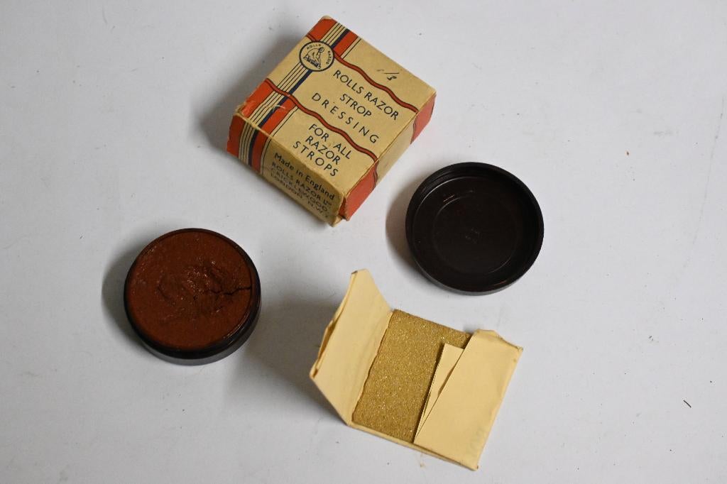 rolls razor slijp pasta en papier strop dressing scheermes, Antiek en Kunst, Ophalen of Verzenden