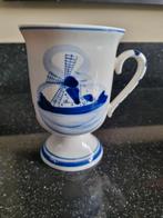 Vero Hand Painted Delfts Blauw Beker met Molen, Ophalen of Verzenden