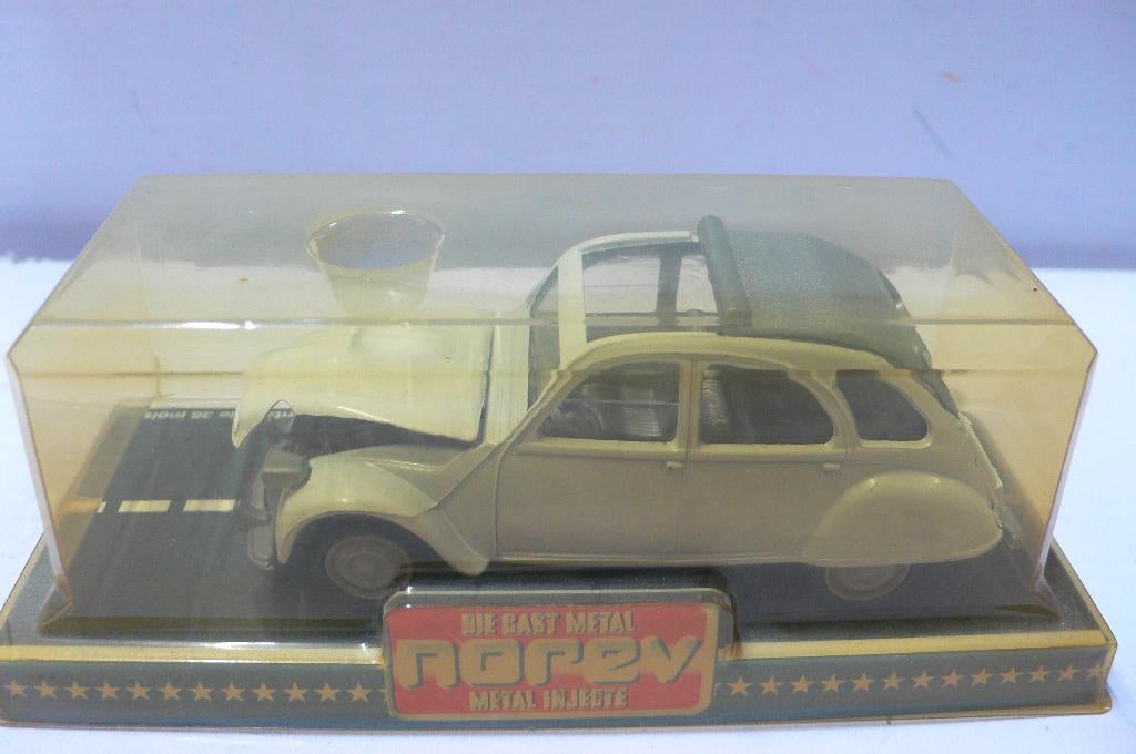 citroen 2cv - norev metaal  1/43, Verzenden, Auto, Overige merken