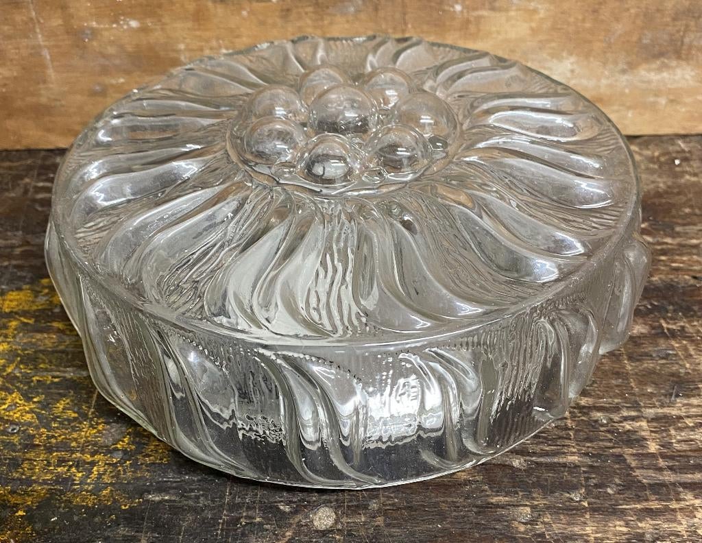 Leuke Plafondlamp - vintage retro mid century design, Huis en Inrichting, Ophalen of Verzenden, Zo goed als nieuw, Glas, Vintage retro