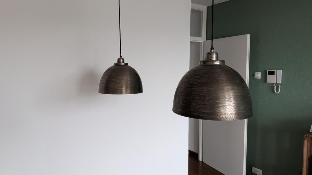 Moderne hanglamp Pronto Wonen Kyto nikkel, Ophalen, Modern, Industrieel, Zo goed als nieuw, Metaal