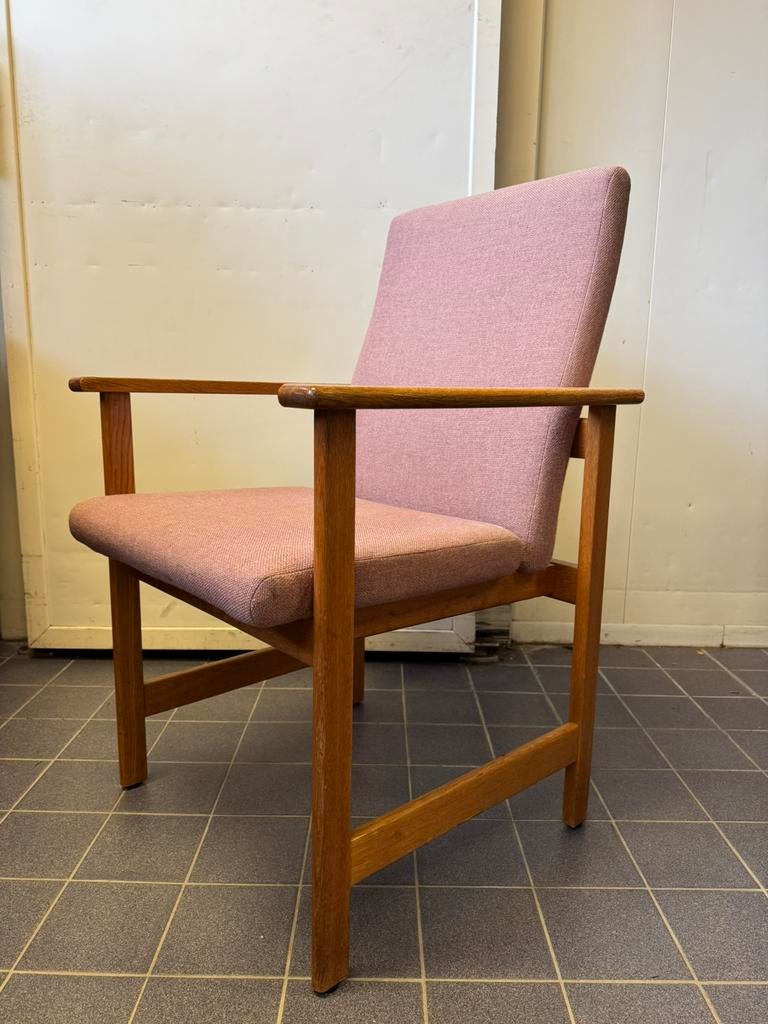Vintage design fauteuil Deens Scandinavisch, Huis en Inrichting, Fauteuils, Zo goed als nieuw, Stof, 50 tot 75 cm, Minder dan 75 cm