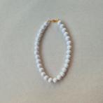 Kralen ketting wit, Sieraden, Tassen en Uiterlijk, Kettingen, Overige materialen, Verstelbaar, Wit, Nieuw
