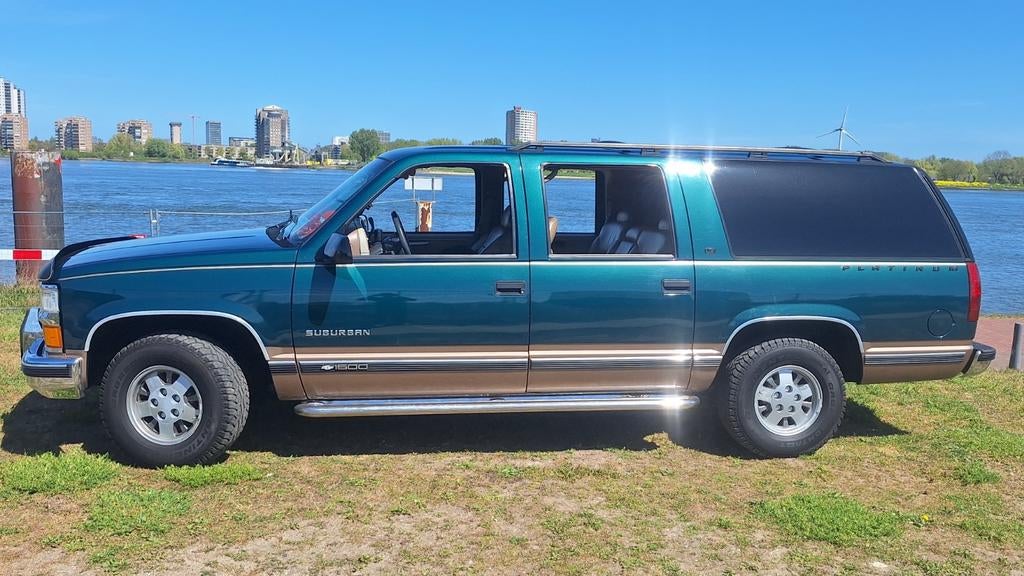 Chevrolet Suburban 5.7 2WD 1995 Groen/goud, Auto's, Automaat, Suburban, Achterwielaandrijving, 7 stoelen